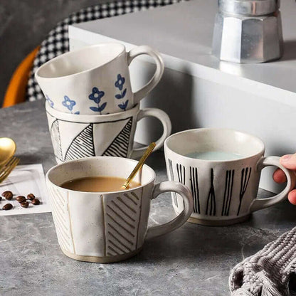 Ensemble de 2 tasses en céramique faites à la main