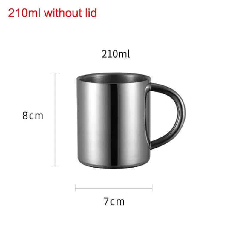 Ensemble de 2 tasses à café en acier avec couvercle
