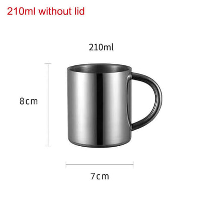 Ensemble de 2 tasses à café en acier avec couvercle