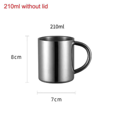 Ensemble de 2 tasses à café en acier avec couvercle
