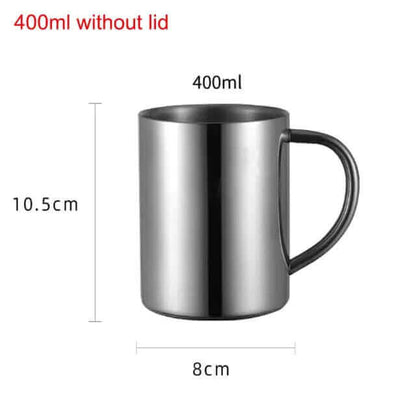 Ensemble de 2 tasses à café en acier avec couvercle