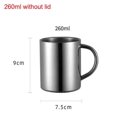 Ensemble de 2 tasses à café en acier avec couvercle