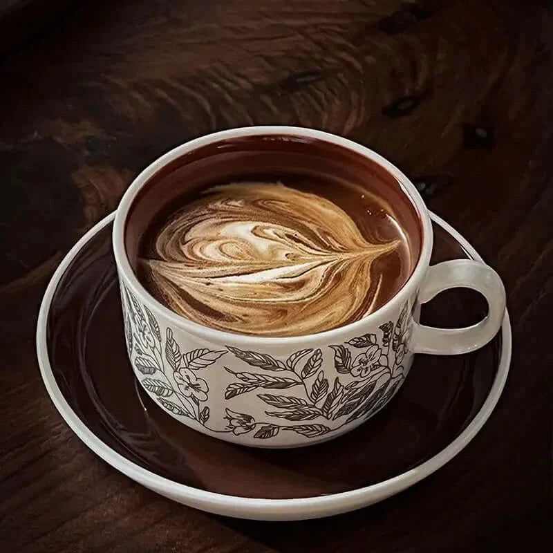 Belles tasses à café en céramique rétro des années 50