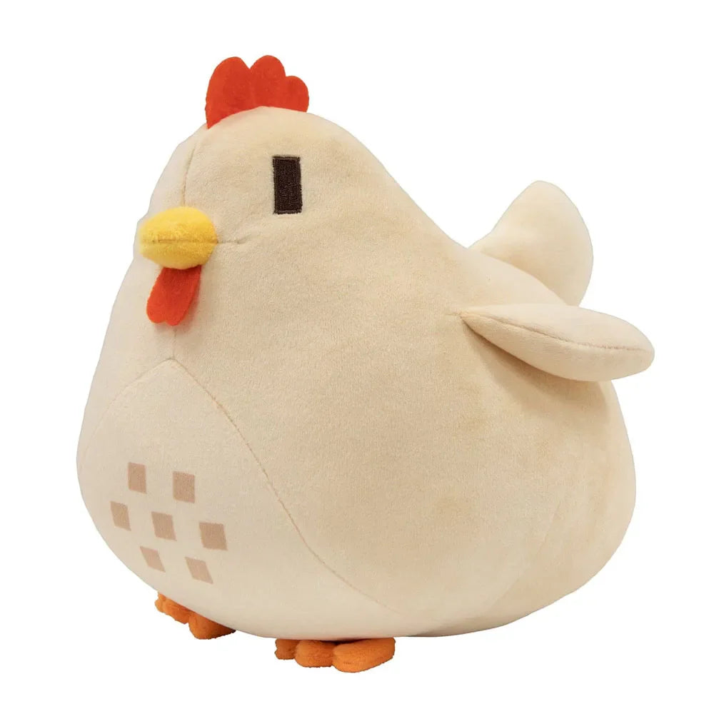 Adorable Coussin Poulet en Peluche - 20 cm (7,8 pouces) Animal en Peluche Doux pour Enfants, Parfait Cadeau d'Anniversaire ou de Noël en Bleu, Marron, Gris et Blanc