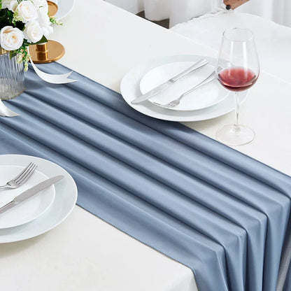 Chemin de table en chiffon unicolore luxueux au design rustique Boho avec des franges – Décoration de table parfaite pour les mariages, les baby showers, Pâques, la Saint-Valentin et la maison