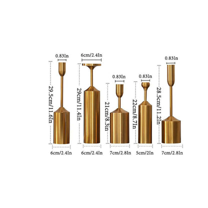 Ensemble de porte-bougies dorés