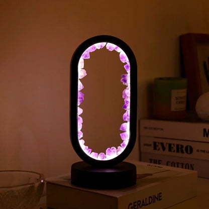 AuraViolette – Éclairage en Cristal Naturel pour Ambiance Relaxante