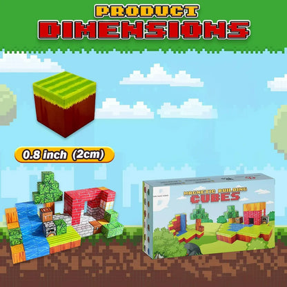 Ensemble de blocs de construction magnétiques - Jouets sensoriels STEM pour enfants, kit de construction écologique pour garçons et filles à partir de 6 ans