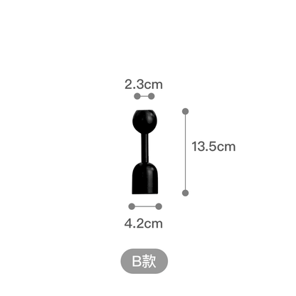 Ensemble de porte-bougies en bois noir