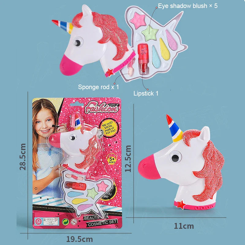 Jeu de maquillage de princesse pour enfants - Maquillage fictif avec rouge à lèvres et fard à paupières pour les fêtes