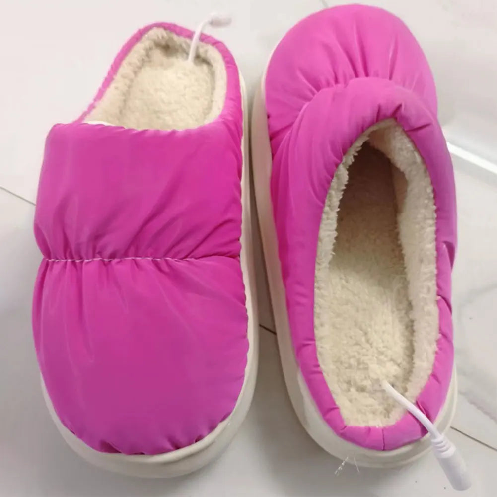 CloudCuddle Confort Chaussons - Ultimate Chaussons en Peluche Chauffés pour le Confort d'Hiver