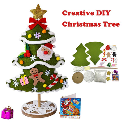 Kits de bricolage DIY pour l'arbre de Noël des enfants - Décorations faites à la main amusantes et jouets en puzzle pour les cadeaux de vacances