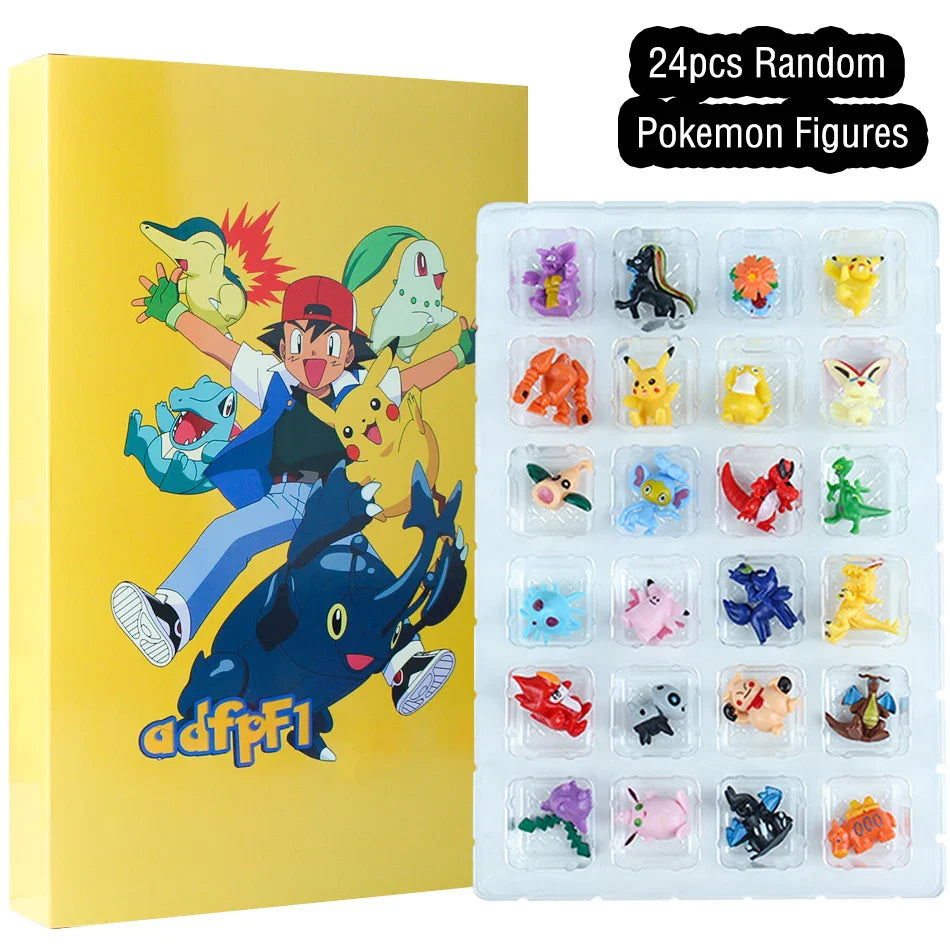 Calendrier de l'Avent Kawaii Pikachu - 24 figurines en PVC Anime pour enfants, ensemble cadeau de vacances