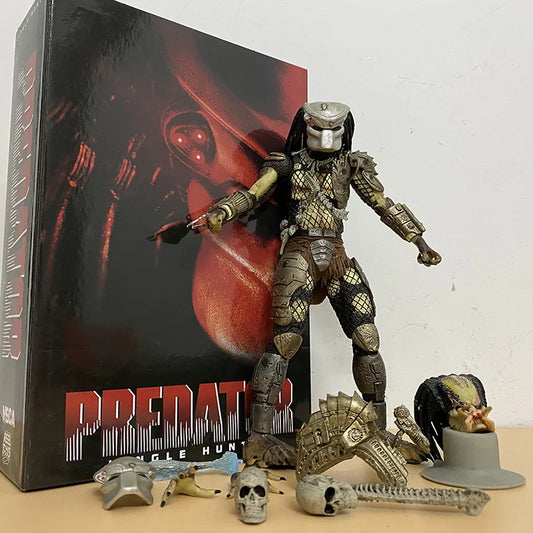 Figurine d'action Movable Jungle Hunter Predator - Poupée de collection Alien pour enfants, cadeau parfait pour le Nouvel An, modèle 100 % PVC