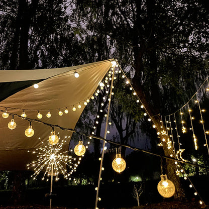 TwinkleGlow™ Solar LED String Lights | Outdoor Lighting for Garden & Terrace | Waterproof Flashing Lights for Every Season