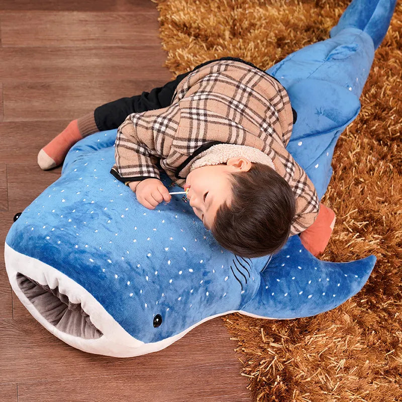 Floroux - Jouet en peluche requin-baleine doux pour des nuits douillettes et des cadeaux spéciaux