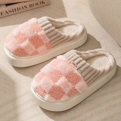 Dreamy Feet Chaussons - Chaussons en coton à carreaux tendance pour un confort optimal