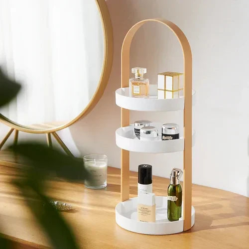 Floroux Cosmetic Organizer | Elegant Storage | Multifunctional Makeup Box | Space Saving | Home Decoration