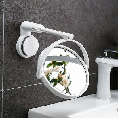 Miroir de maquillage repliable mural Sara avec bras extensible – Double face pivotant, installation sans perçage