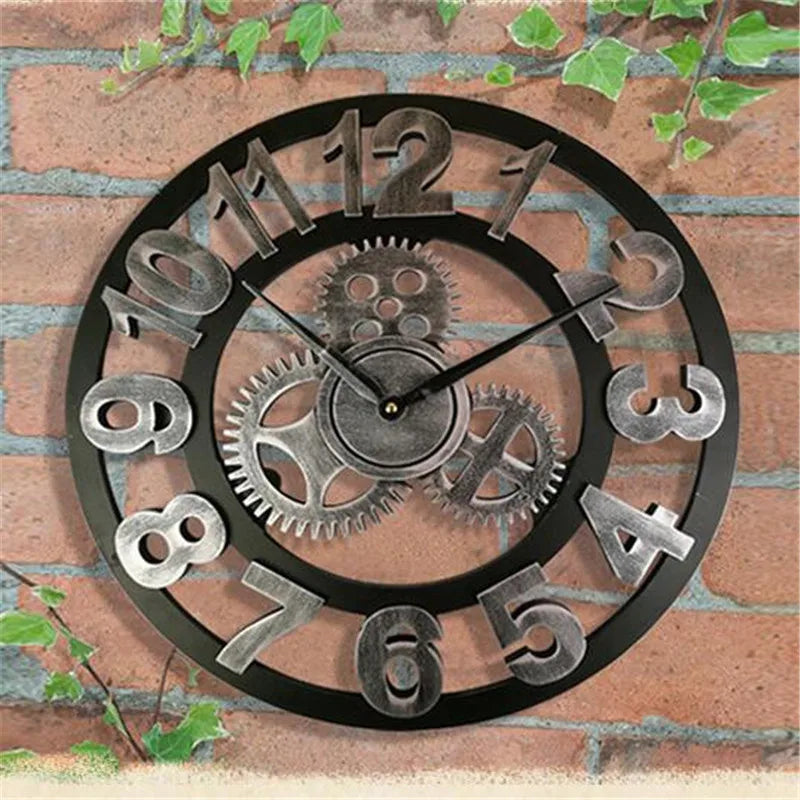 ÉpoqueBois – Horloge Murale Rétro en Bois au Style Européen