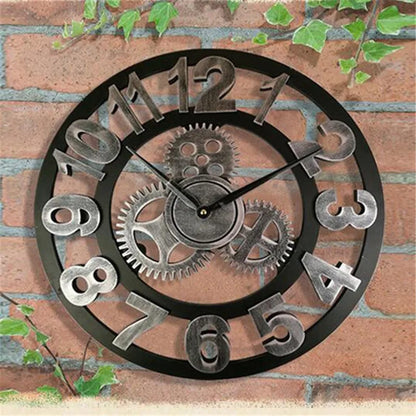 ÉpoqueBois – Horloge Murale Rétro en Bois au Style Européen