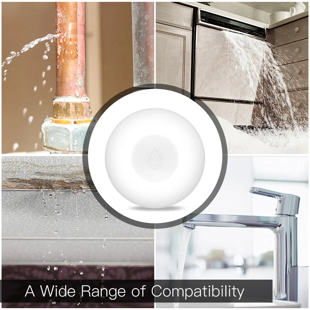 Capteur d'inondation Tuya ZigBee & Détecteur de fuite d'eau - Contrôle du niveau d'eau WiFi via les applications SmartLife Google Alexa