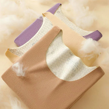 Ensemble de lingerie thermique pour femmes chaud - Sous-vêtements sans couture à double couche pour le confort et l'isolation en hiver