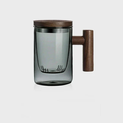 Tasse à thé en verre ultramoderne avec filtre et couvercle
