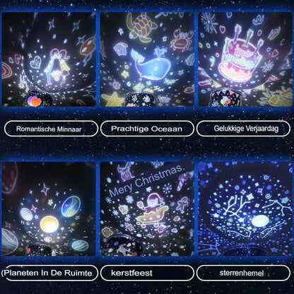 Floroux projecteur étoile pour enfants | lumière nocturne magique | effets de lumière tournants | parfait pour la chambre d'enfant