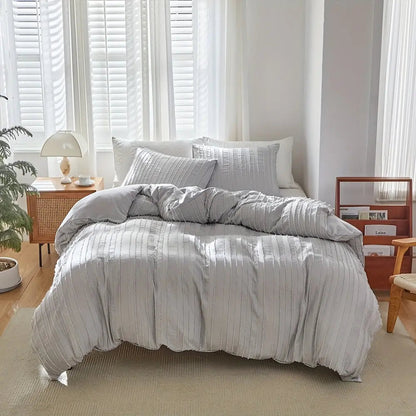 Duvet – Broderie rayée – Housse de couette