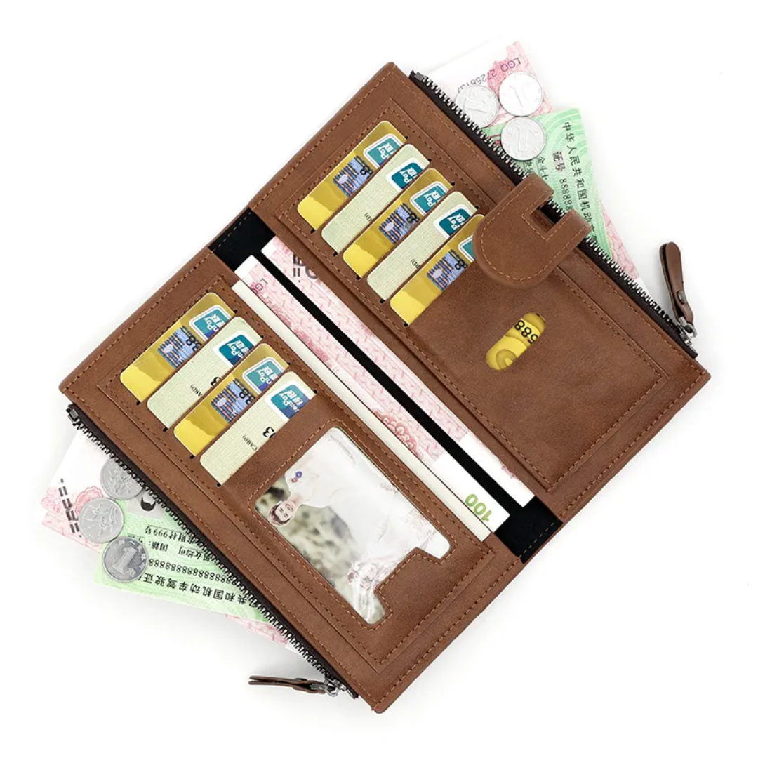 ElegantLeather – Long Leather Wallet for Women