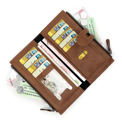 ElegantLeather – Long Leather Wallet for Women