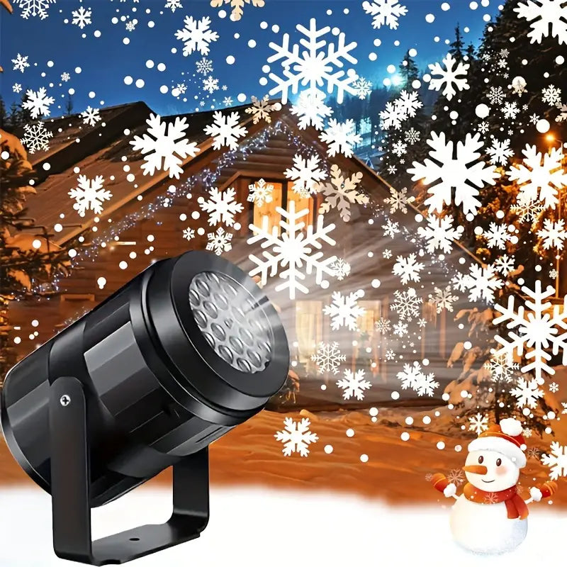 Floroux Christmas Projector | Snowflake Light Show | Indoor and Outdoor Festive Lighting