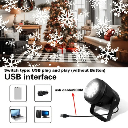 Floroux Christmas Projector | Snowflake Light Show | Indoor and Outdoor Festive Lighting