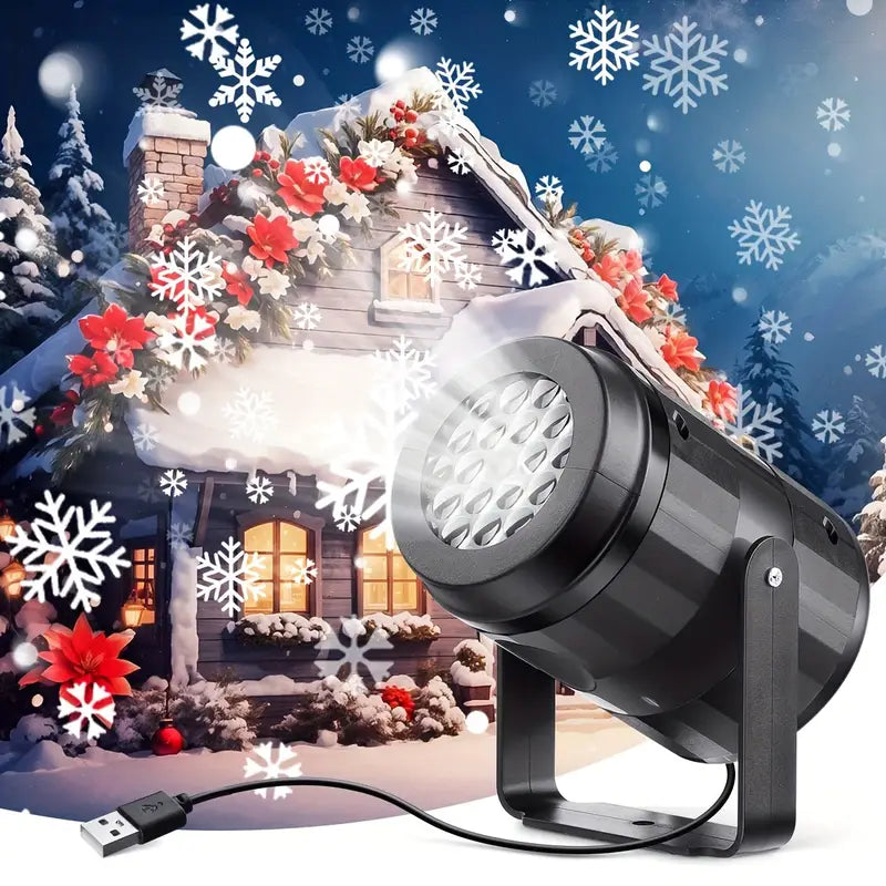 Floroux Christmas Projector | Snowflake Light Show | Indoor and Outdoor Festive Lighting