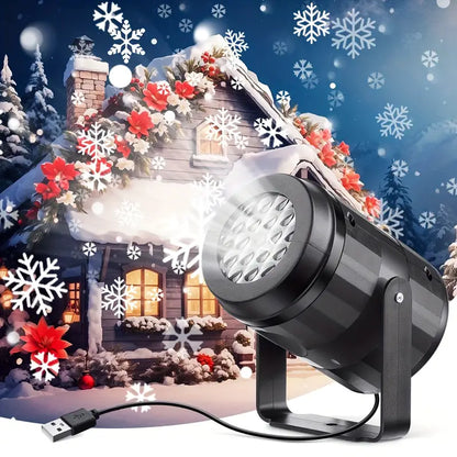 Floroux Christmas Projector | Snowflake Light Show | Indoor and Outdoor Festive Lighting