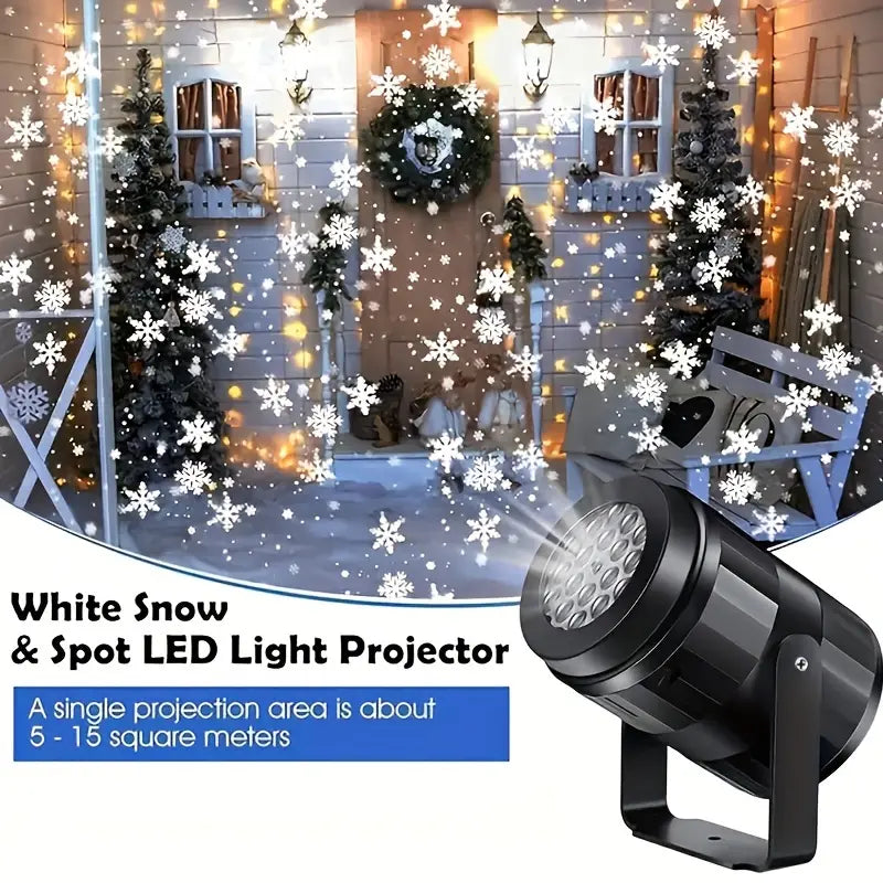 Floroux Christmas Projector | Snowflake Light Show | Indoor and Outdoor Festive Lighting
