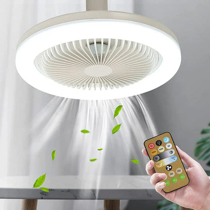 BreezeGlow Ventilateur Lumière – Ventilateur de Plafond avec Télécommande