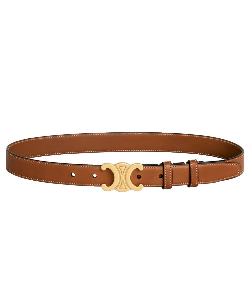 EleganceBelt - Ceinture en Cuir de Luxe avec Détails Dorés