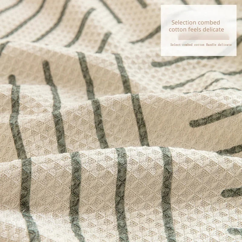 Floroux - Housse de canapé avec bord à franges