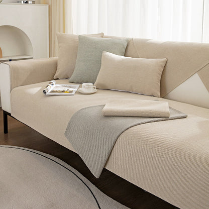Couvre-canapés sectionnels en coton et lin, housses de canapé antidérapantes pour chiens, chats, enfants, canapé de salon, fauteuil inclinable, bras en L, dossier
