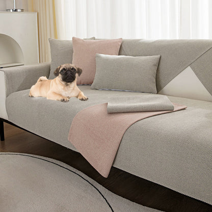 Couvre-canapés sectionnels en coton et lin, housses de canapé antidérapantes pour chiens, chats, enfants, canapé de salon, fauteuil inclinable, bras en L, dossier
