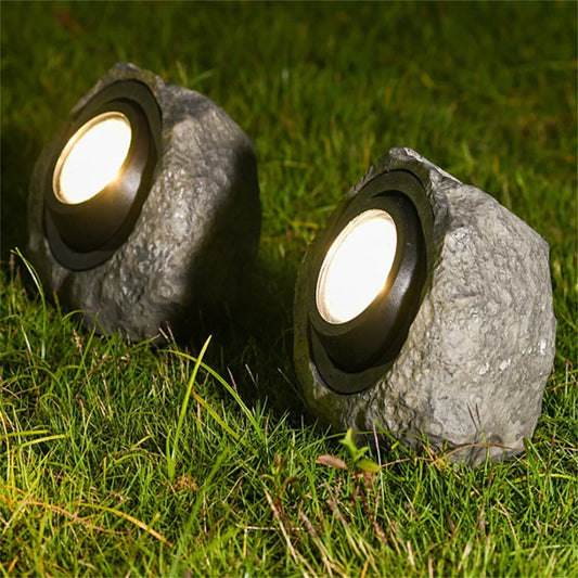 Rock Light - SolarStone - Lampadaire de jardin étanche - Éclairage de chemin
