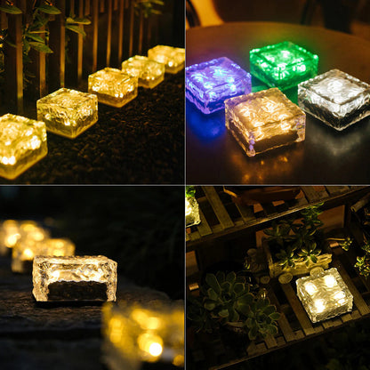 Solar Ice Cube Lumières de jardin extérieures