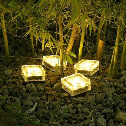 Solar Ice Cube Lumières de jardin extérieures