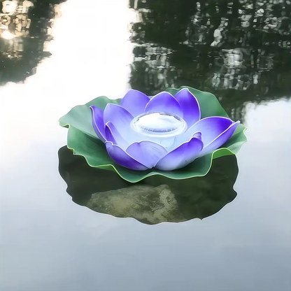 SolarRose Lumière de jardin | Lampe lotus flottante solaire pour étangs et fontaines