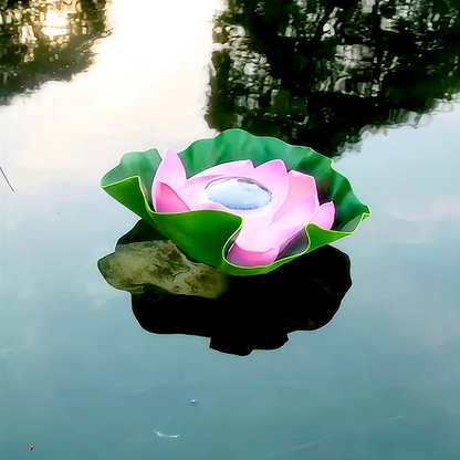 SolarRose Lumière de jardin | Lampe lotus flottante solaire pour étangs et fontaines