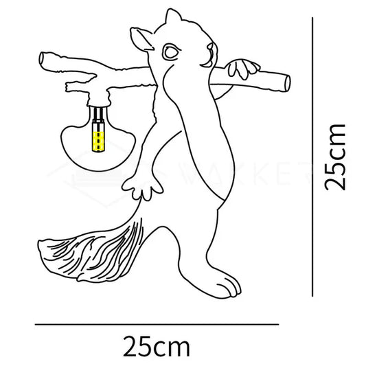 Floroux Lampe de table écureuil | Design ludique | Éclairage LED | Décoration charmante pour la maison