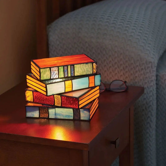 LumiLivre - Lampe de Lecture en Verre Coloré