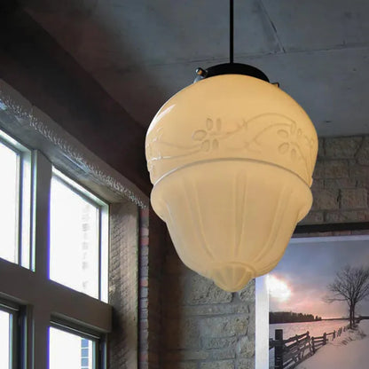 Suspension géométrique Floroux en verre mat